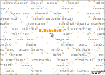 map of Bures-en-Bray