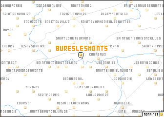 map of Bures-les-Monts