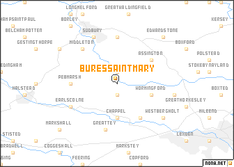 map of Bures Saint Mary