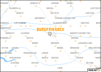 map of Burg Friesack