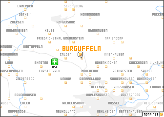 map of Burguffeln