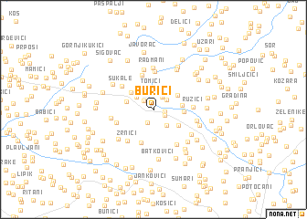 map of Burići