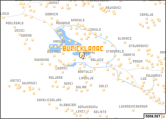 map of Burić Klanac