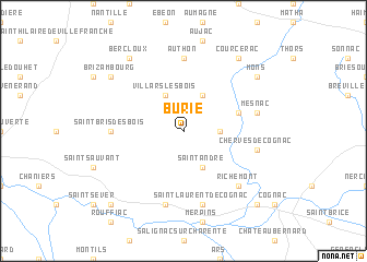 map of Burie