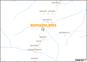 map of Buris dos Lopes