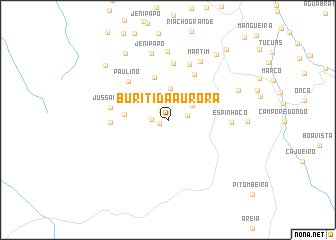 map of Buriti da Aurora