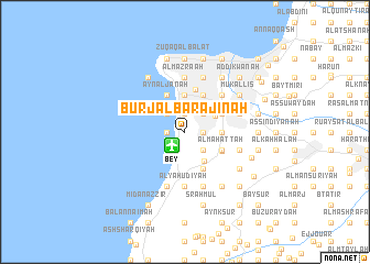 map of Burj al Barājinah