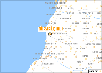 map of Burj al Qiblī