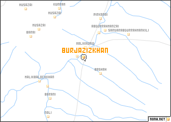 map of Burj Azīz Khān