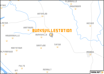 map of Burksville Station