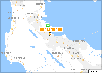 map of Burlingame