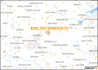 map of Burlington Heights