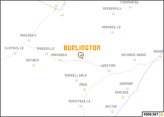 map of Burlington