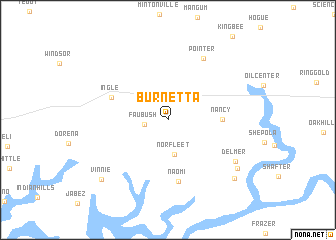 map of Burnetta