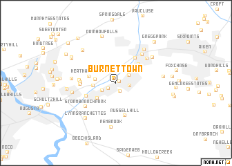 map of Burnettown