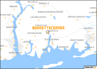map of Burnetts Corner