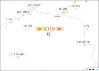 map of Burnett Siding