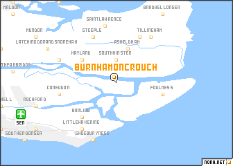 map of Burnham on Crouch