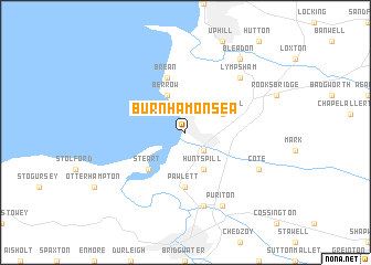 map of Burnham on Sea