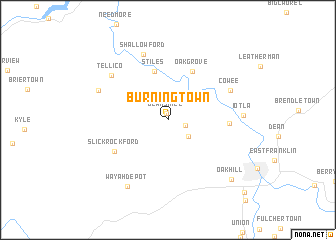map of Burningtown