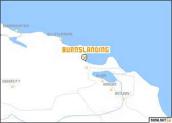 map of Burns Landing