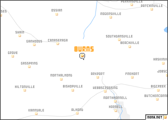map of Burns