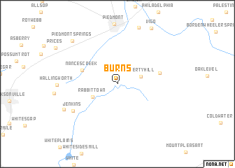 map of Burns