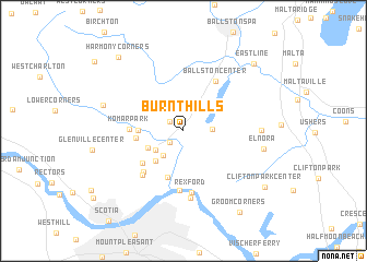 map of Burnt Hills