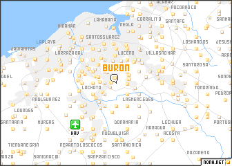 map of Burón