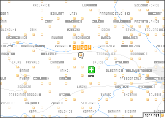 map of Burów