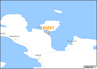 map of Burøy