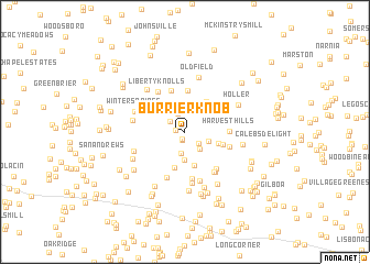 map of Burrier Knob