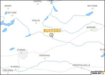 map of Burr Oak