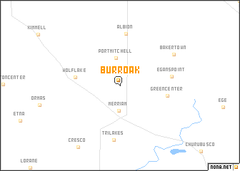 map of Burr Oak