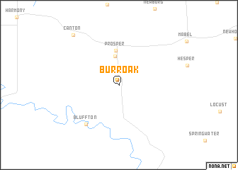 map of Burr Oak