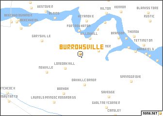 map of Burrowsville