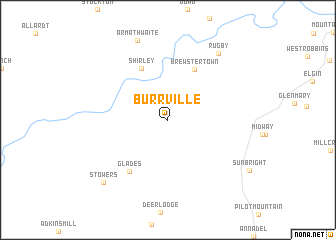 map of Burrville