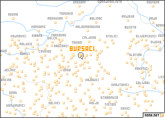 map of Bursaći