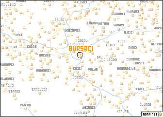 map of Bursaći