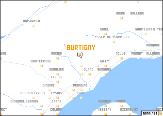 map of Burtigny