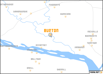 map of Burton