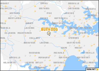 map of Burwood