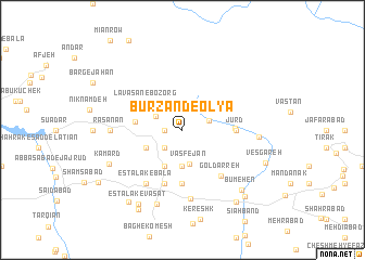 map of Būrzand-e ‘Olyā