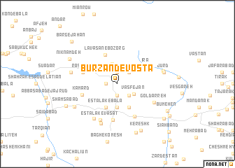 map of Būrzand-e Vosţá