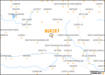 map of Burzet