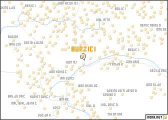map of Burzići