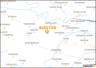 map of Bušetina