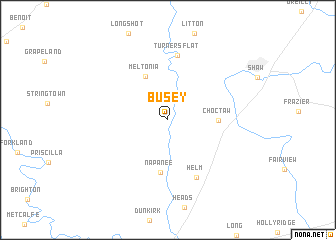 map of Busey