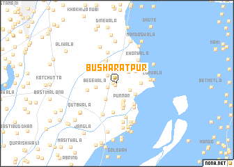 map of Bushāratpur