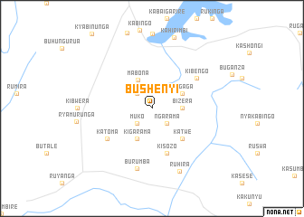 map of Bushenyi